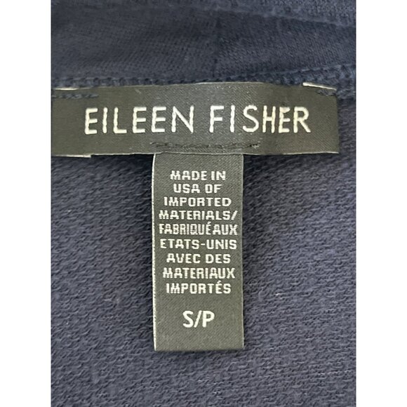 Eileen Fisher Stretch Jersey Knit Turtleneck Tunic Top Tencel Lyocell Blue Small - Picture 6 of 8